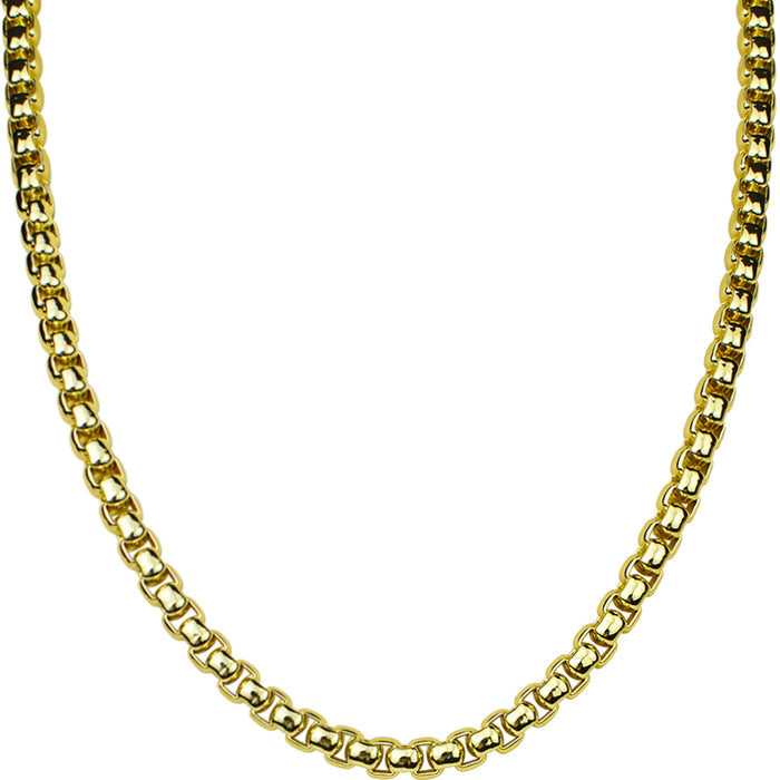 Divine Luxury Box Chain Magnetic Closure 30" Necklace (Goldtone)