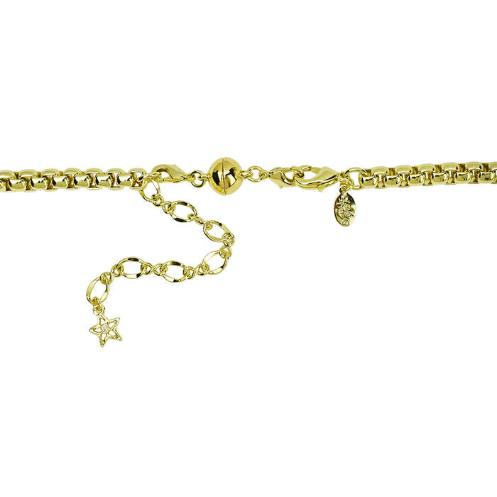 Divine Luxury Box Chain Magnetic Closure 30" Necklace (Goldtone)