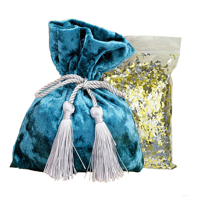Divine Velvet Follydust Pouch (Misty Blue)