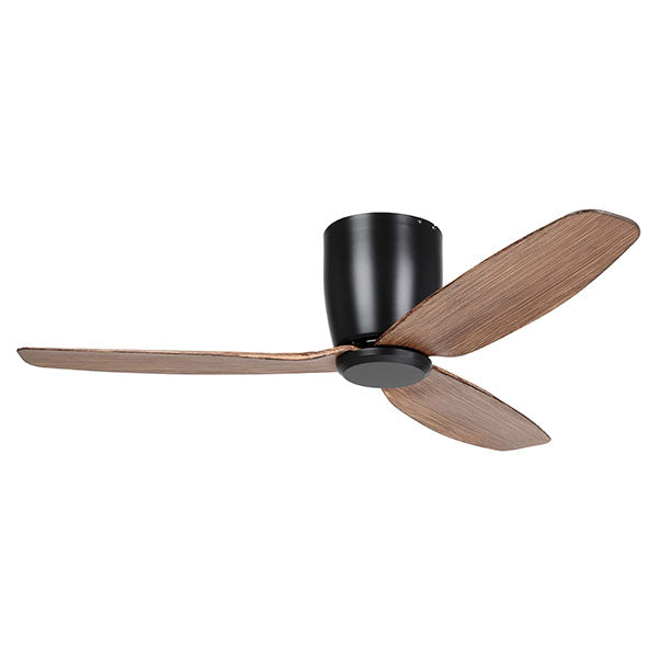 Eglo Seacliff 44" 112cm DC Ceiling Fan - Black with Light Walnut finish - The Blue Space