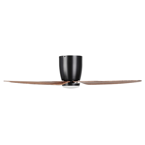 Eglo Seacliff 44" 112cm DC Ceiling Fan with 15W LED CCT Light Black with Light Walnut online at The Blue Space