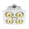 Eglo Vesuvius 4 Bathroom Heater 3 in 1 Exhaust Fan Light in White - The Blue Space
