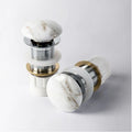 Eight Quarters Gloss Marble Ceramic Pop up Waste - The Blue Space