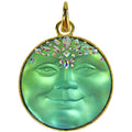 Empress Mystic Seaview Moon 35mm Open Ring Charm (Goldtone/Green Sphinx)