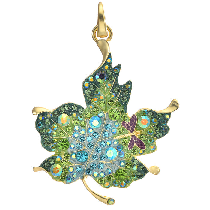 Enchanted Fairyland Leaf Open Ring Charm (Goldtone)