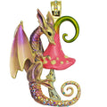 Enchanted Forest Dragon Foldover Pendant (Goldtone)