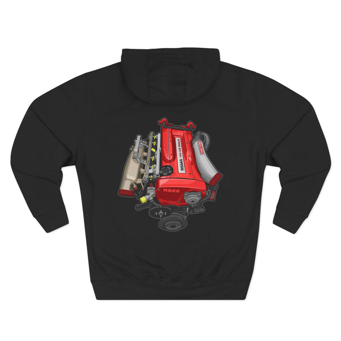 Engine Bay Graphic Hoodie — Car Engine Illustration Fleece | MPM Tuning Design