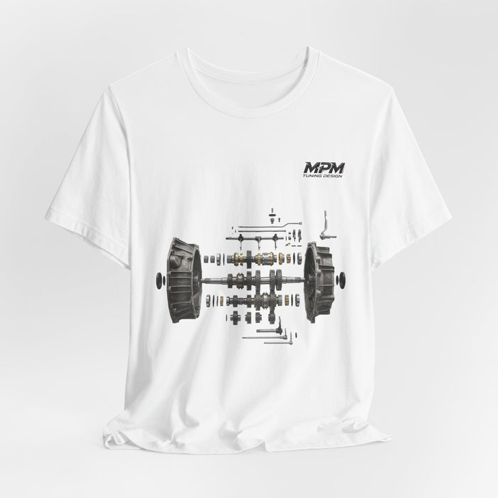 Engine Blueprint Graphic Tee — Mechanical Schematic T-Shirt | MPM Tuning Design
