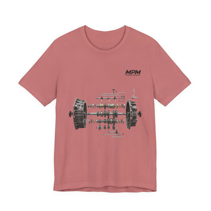 Engine Blueprint Graphic Tee — Mechanical Schematic T-Shirt | MPM Tuning Design