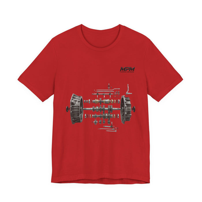 Engine Blueprint Graphic Tee — Mechanical Schematic T-Shirt | MPM Tuning Design