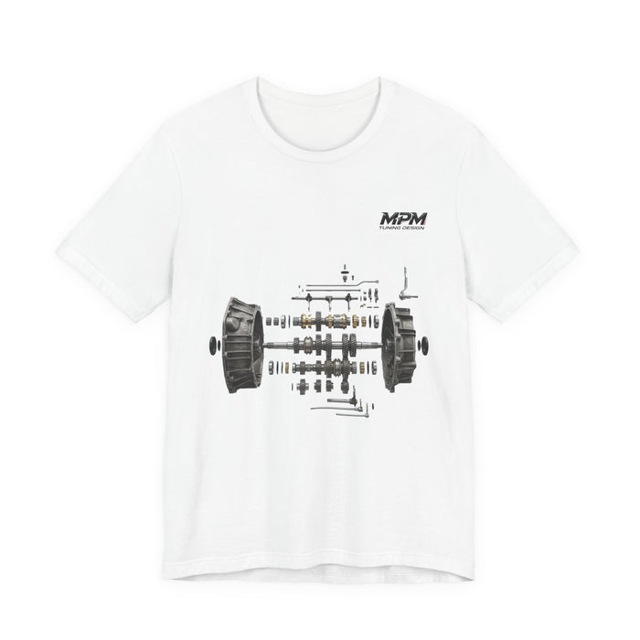 Engine Blueprint Graphic Tee — Mechanical Schematic T-Shirt | MPM Tuning Design
