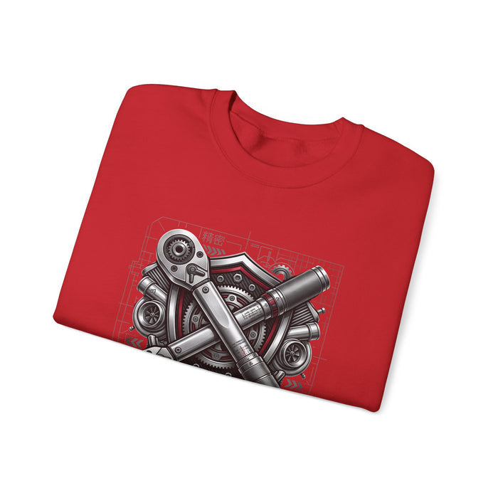 Engine Pistons Crewneck Sweatshirt — Precision Matters | MPM Tuning Design
