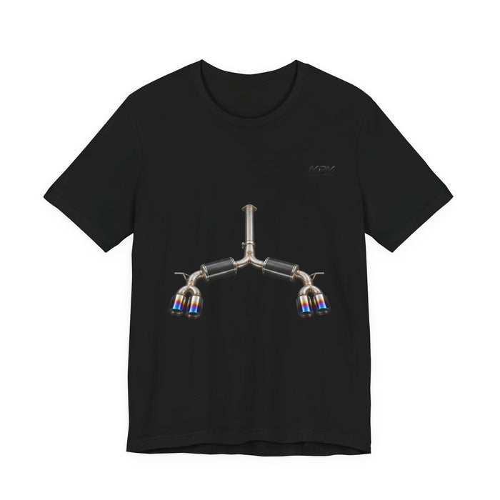 Exhaust Tip Graphic Tee — Quad Burnt Tip Muffler T-Shirt | MPM Tuning Design
