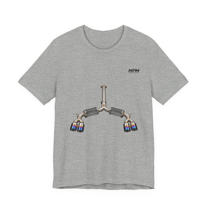 Exhaust Tip Graphic Tee — Quad Burnt Tip Muffler T-Shirt | MPM Tuning Design