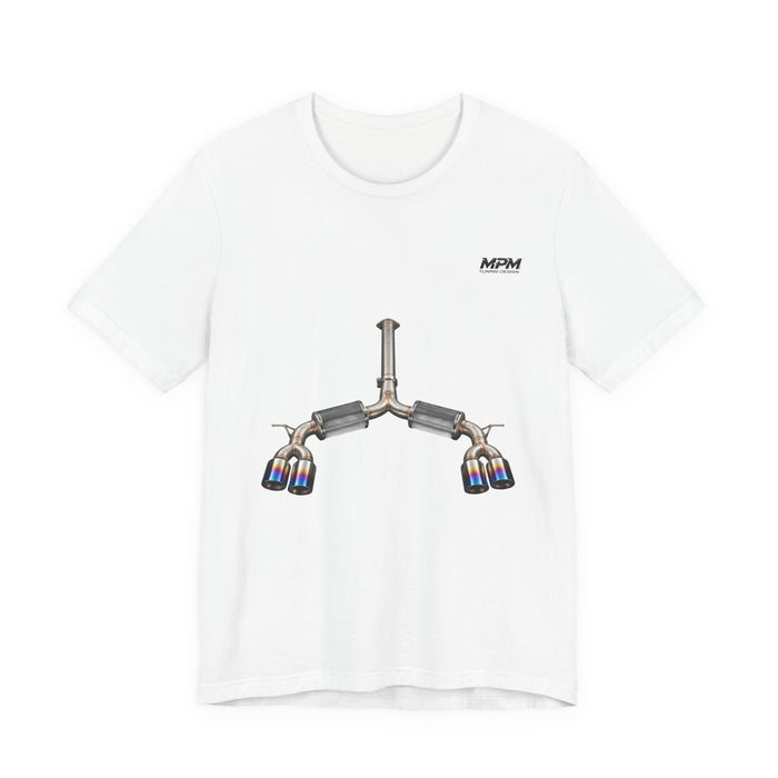 Exhaust Tip Graphic Tee — Quad Burnt Tip Muffler T-Shirt | MPM Tuning Design