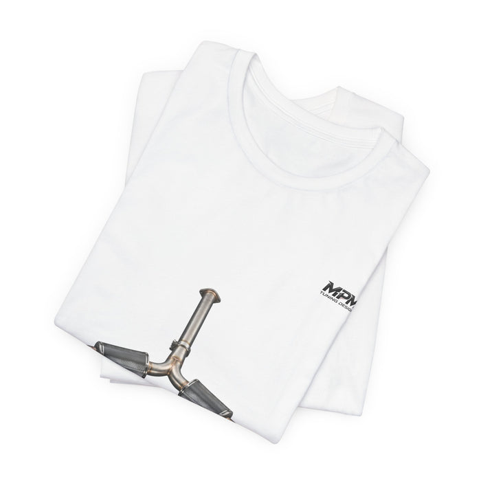 Exhaust Tip Graphic Tee — Quad Burnt Tip Muffler T-Shirt | MPM Tuning Design