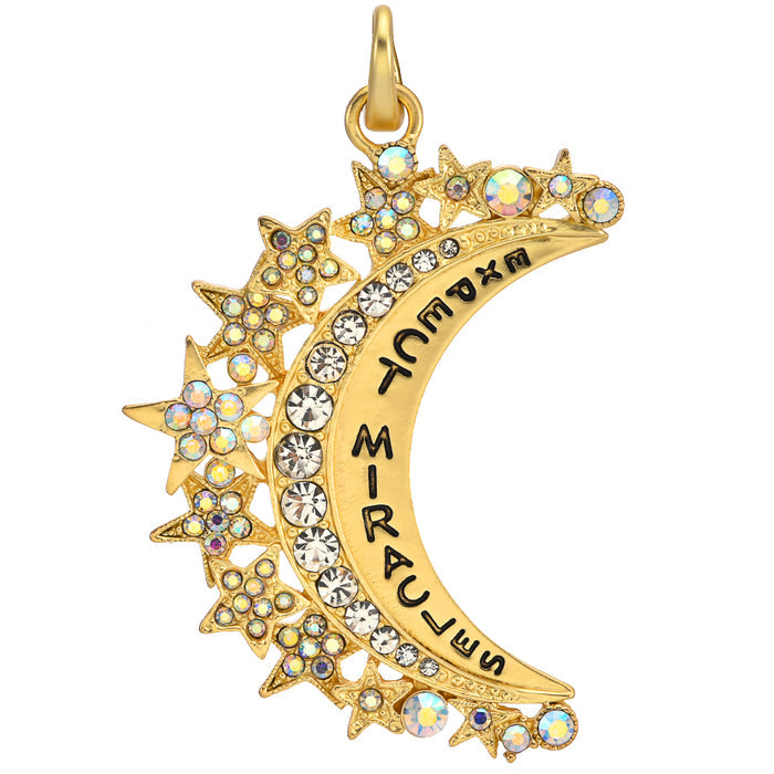 Expect Miracles Open Ring Charm (Matte Goldtone)
