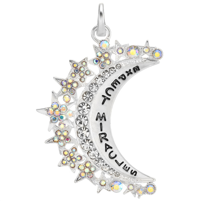 Expect Miracles Open Ring Charm (Matte Sterling Silvertone)