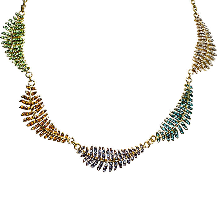 Fairy Foliage Couture Necklace (Goldtone)