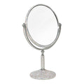 FairyLand Crystalized Oval Tabletop Double Mirror (Silvertone/Crystal Aurora Borealis)