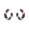 Fairyland Freedom Stripes Pierced Earrings (Goldtone)