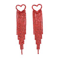 Fairyland Love Dancing Heart Pierced Earrings (Goldtone/Red)