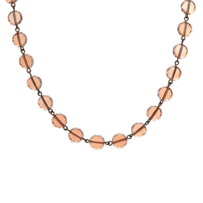 Fantasia 10mm Bronze Beauty 20" Necklace (Brass Ox/Champagne)