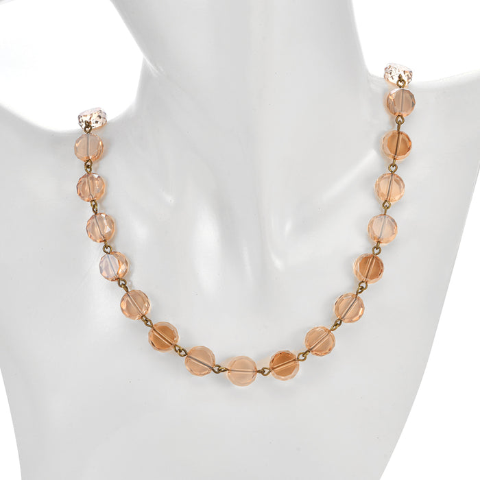 Fantasia 10mm Bronze Beauty 20" Necklace (Brass Ox/Champagne)