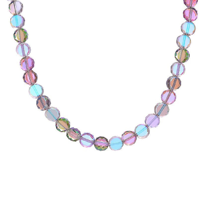 Fantasia Crystal Magnetic Closure 18" Necklace (Sterling Silvertone)