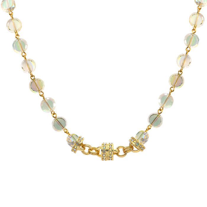 Fantasia Crystal Magnetic Interchangeable Necklace (Goldtone/Dragon Green)