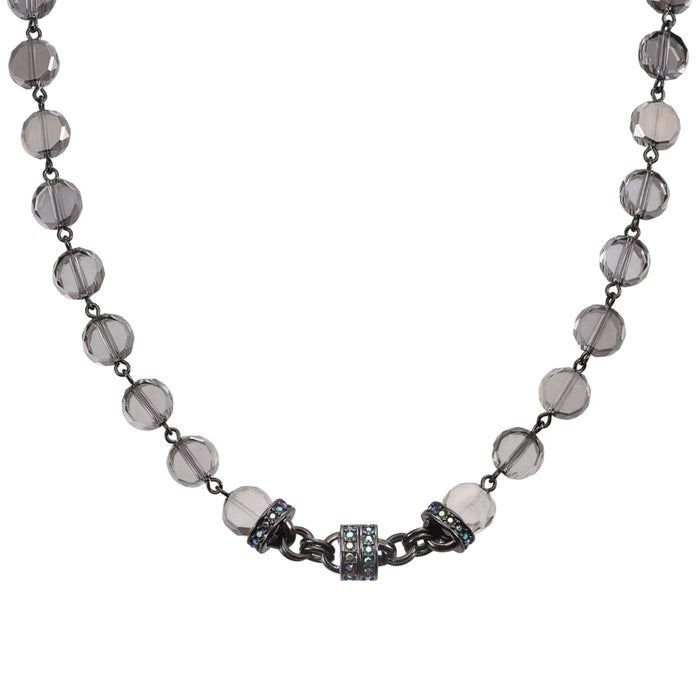 Fantasia Crystal Magnetic Interchangeable Necklace (Hematite/Stormy Grey)