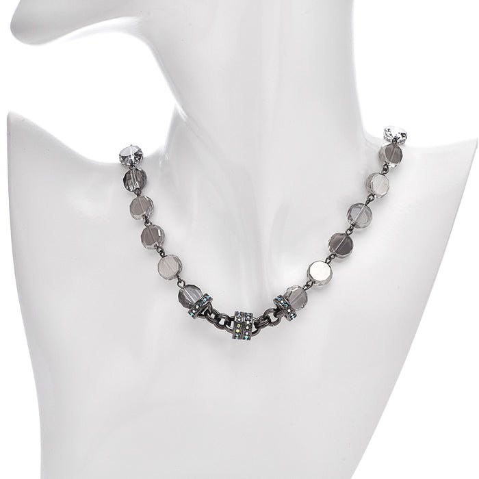 Fantasia Crystal Magnetic Interchangeable Necklace (Hematite/Stormy Grey)
