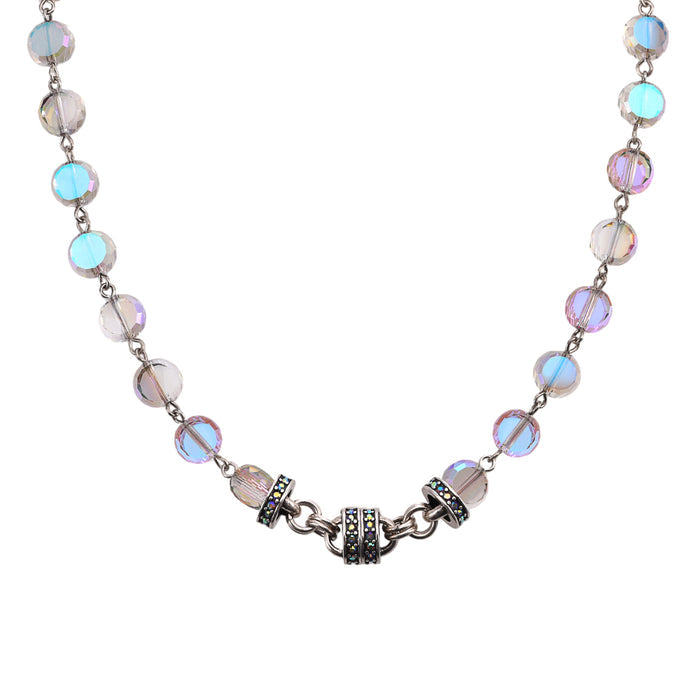Fantasia Crystal Magnetic Interchangeable Necklace (Silver Ox/Violet)