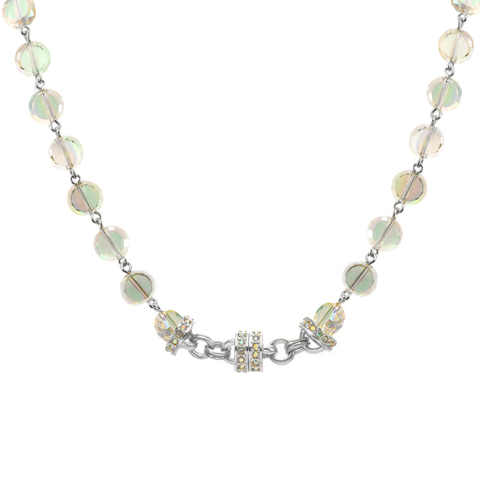 Fantasia Crystal Magnetic Interchangeable Necklace (Sterling Silvertone/Dragon Green)