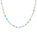 Fantasia Petite Beaded Link Necklace (Goldtone/Crystal AB)