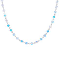 Fantasia Petite Beaded Link Necklace (Sterling Silvertone/Crystal AB)
