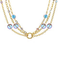 Fantasia Triple Chain Add A Charm Necklace (Goldtone)