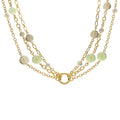 Fantasia Triple Chain Add A Charm Necklace (Goldtone/Dragon Green)