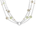 Fantasia Triple Chain Add A Charm Necklace (Sterling Silvertone/Dragon Green)