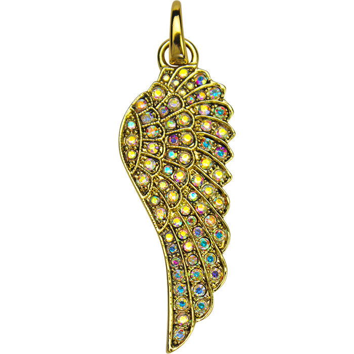 Fly Home Angel Open Ring Charm With FREE Hidden Treasures Bracelet (Goldtone)