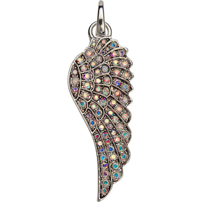 Fly Home Angel Open Ring Charm With FREE Hidden Treasures Bracelet (Sterling Silvertone)