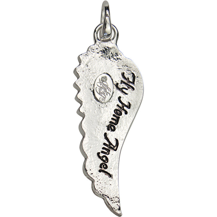 Fly Home Angel Open Ring Charm With FREE Hidden Treasures Bracelet (Sterling Silvertone)