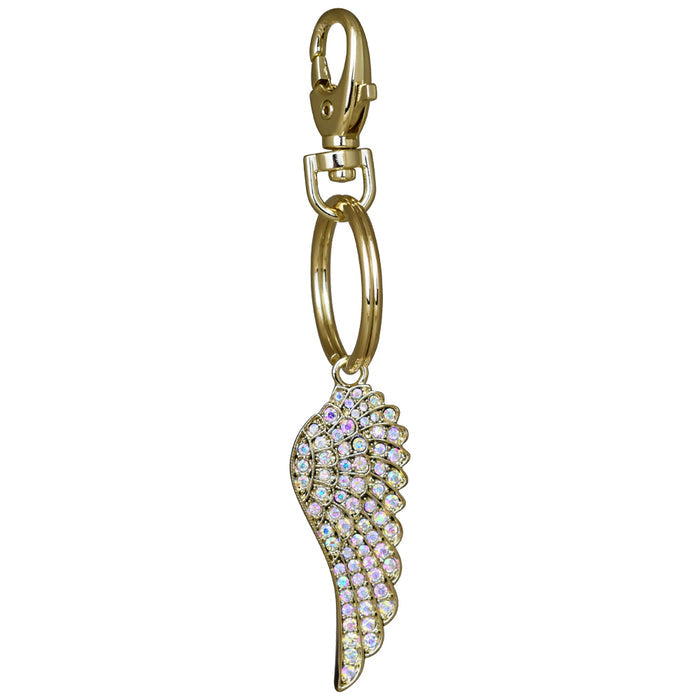 Fly Home Angel Wing Key Chain Charmer (Goldtone)