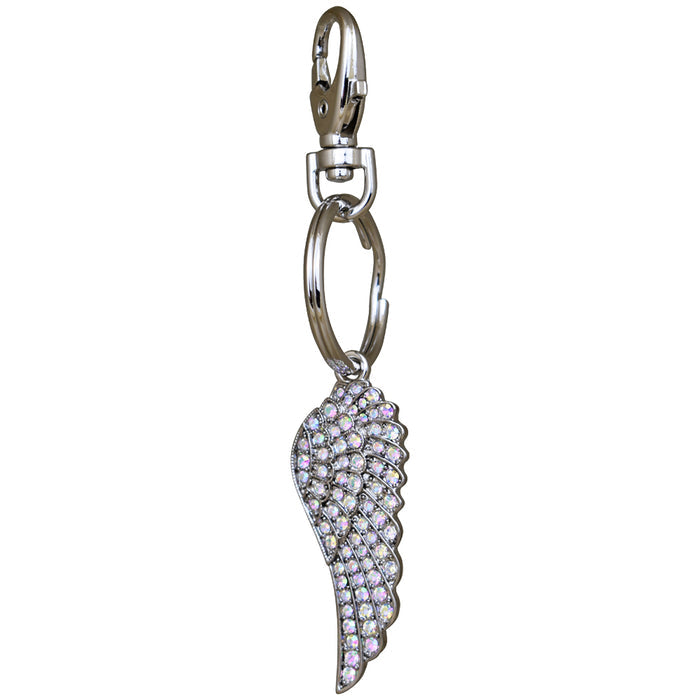 Fly Home Angel Wing Key Chain Charmer (Silvertone)