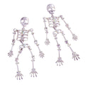Fright Night Skeleton Pierced Earrings (Sterling Silvertone)