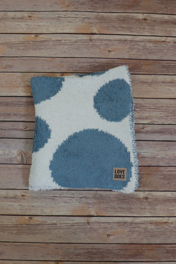 Fuzzy Polka Dot Baby Blanket
