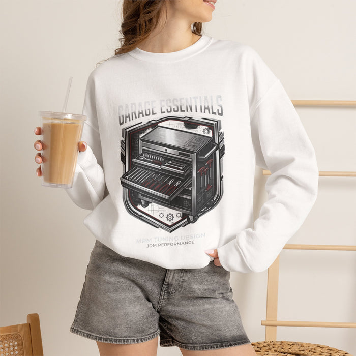 Garage Essentials Toolbox Crewneck Sweatshirt | MPM Tuning Design
