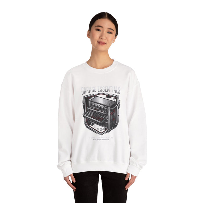 Garage Essentials Toolbox Crewneck Sweatshirt | MPM Tuning Design