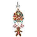 Gingerbread House Open Ring Charm (Sterling Silvertone)