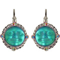 Glass Seaview Moon Magic Leverback Earrings (Sterling Silvertone/Sphinx)